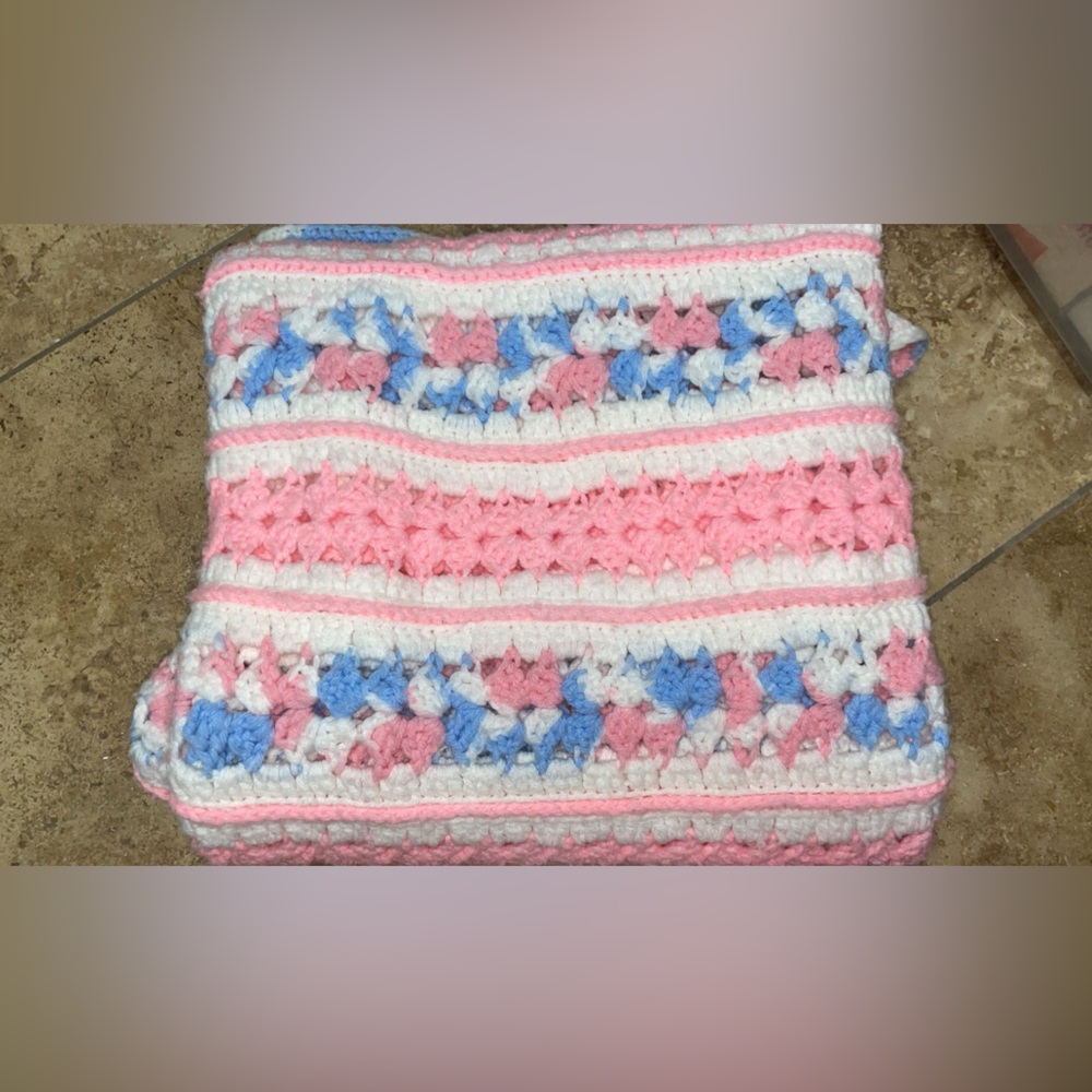 Crotchet baby blanket